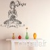 vinyle noir assis fille de méditation Zen yoga creux amovible étanche sticker mural pour la maison salon chambre décoration - B01L1ZY5PI